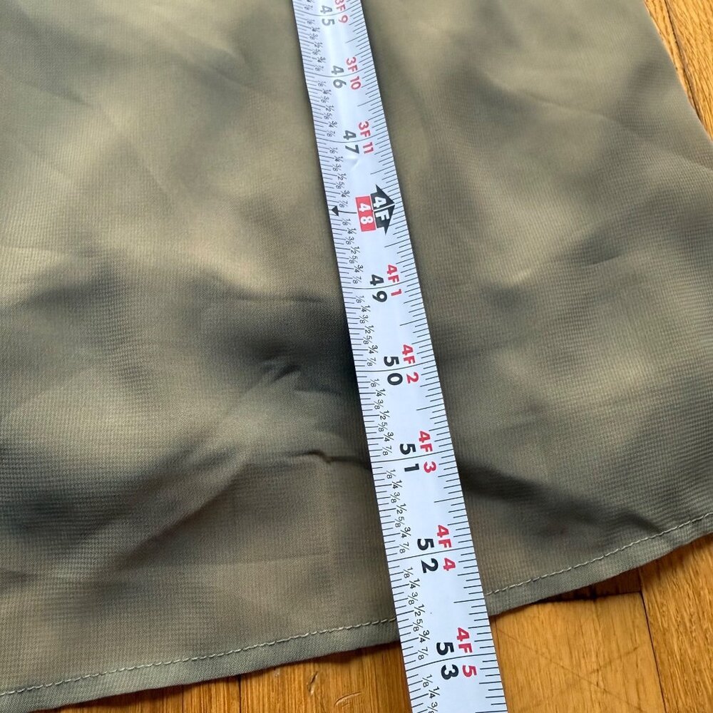 Soft Surroundings Size L NEW Olive Green Cassie Two-Layer Long Sleeve Maxi Dress - Picture 15 of 16